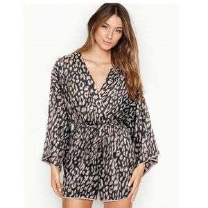 Victorias Secret XS Leopard Print Kimono Romper on